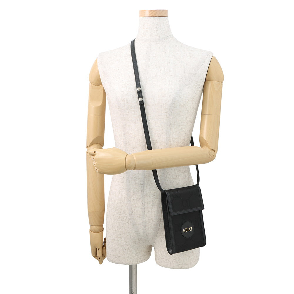 GUCCI Off the Grit Shoulder Bag Black625599 GGNylon