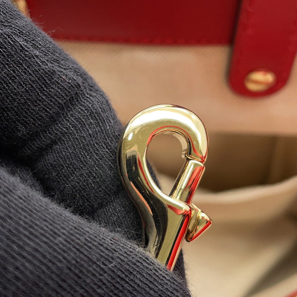 GUCCI Diamante Tote Bag Red269878 Leather