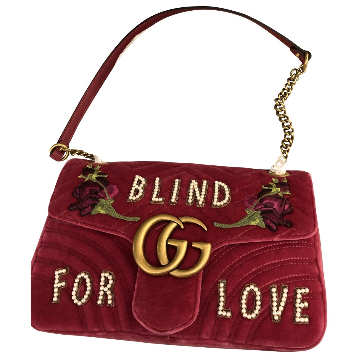 Gucci marmont velvet handbag