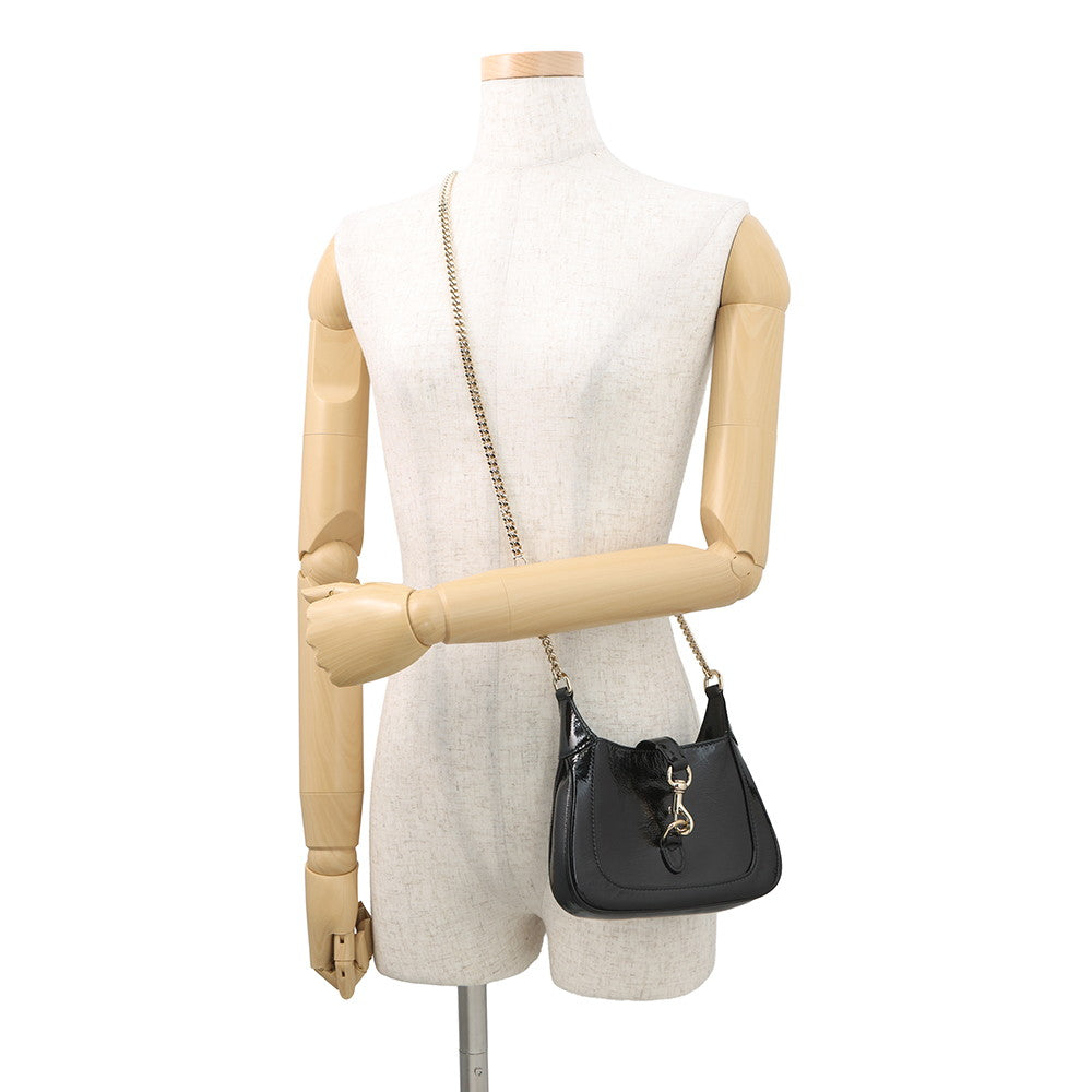 GUCCI Jackie ChainShoulder Black782889 Patent Leather Size Mini