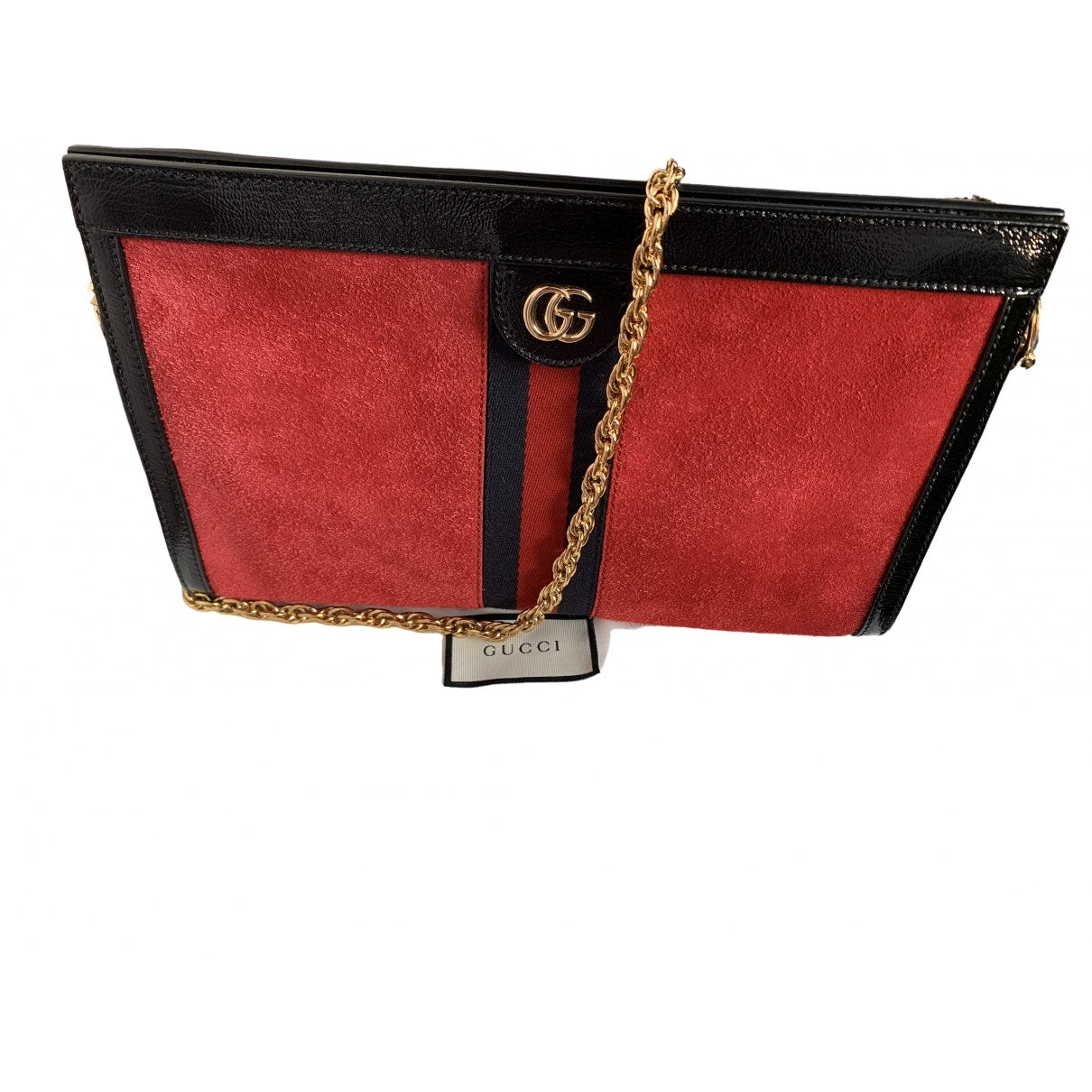 Gucci ophidia red suede handbag