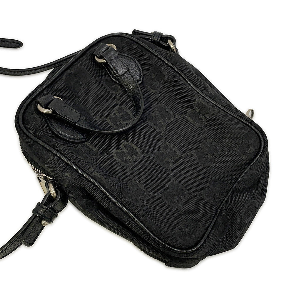 GUCCI GGNylon Off the Grid Shoulder Bag Black625850 GGNylon Leather
