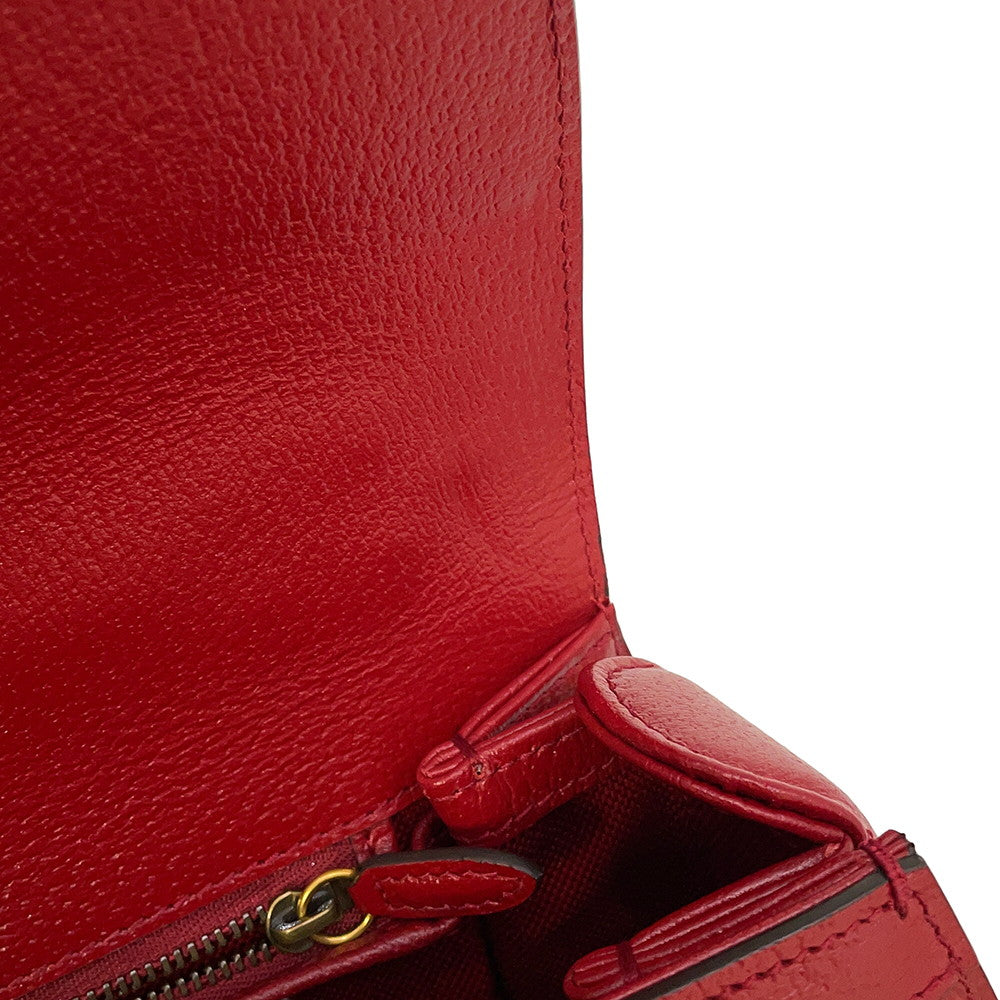 GUCCI MUSIC IS MINE Bamboo 3WAY Handbag Red/Ivory679632 Leather Canvas Size Medium