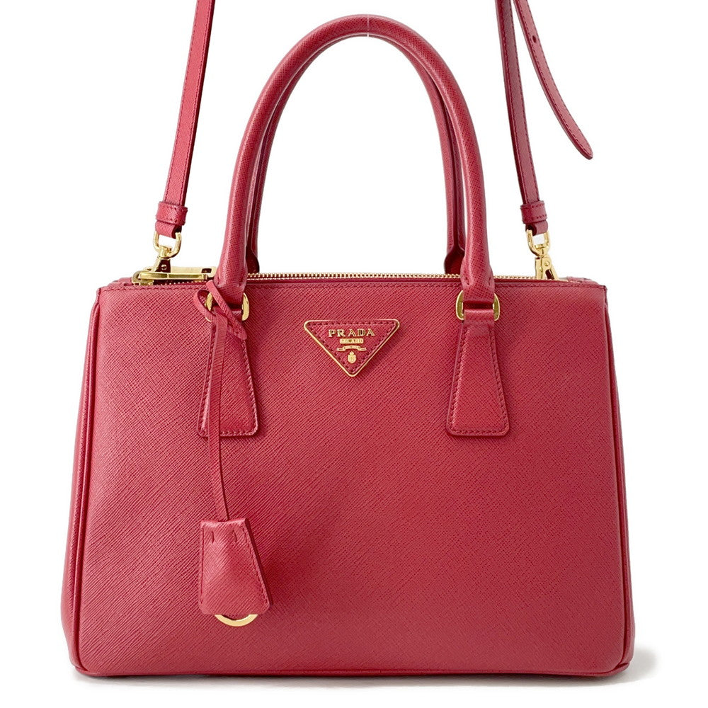 Prada Galleria 2-Way Bag Red1BA863 Leather Saffiano Handbag