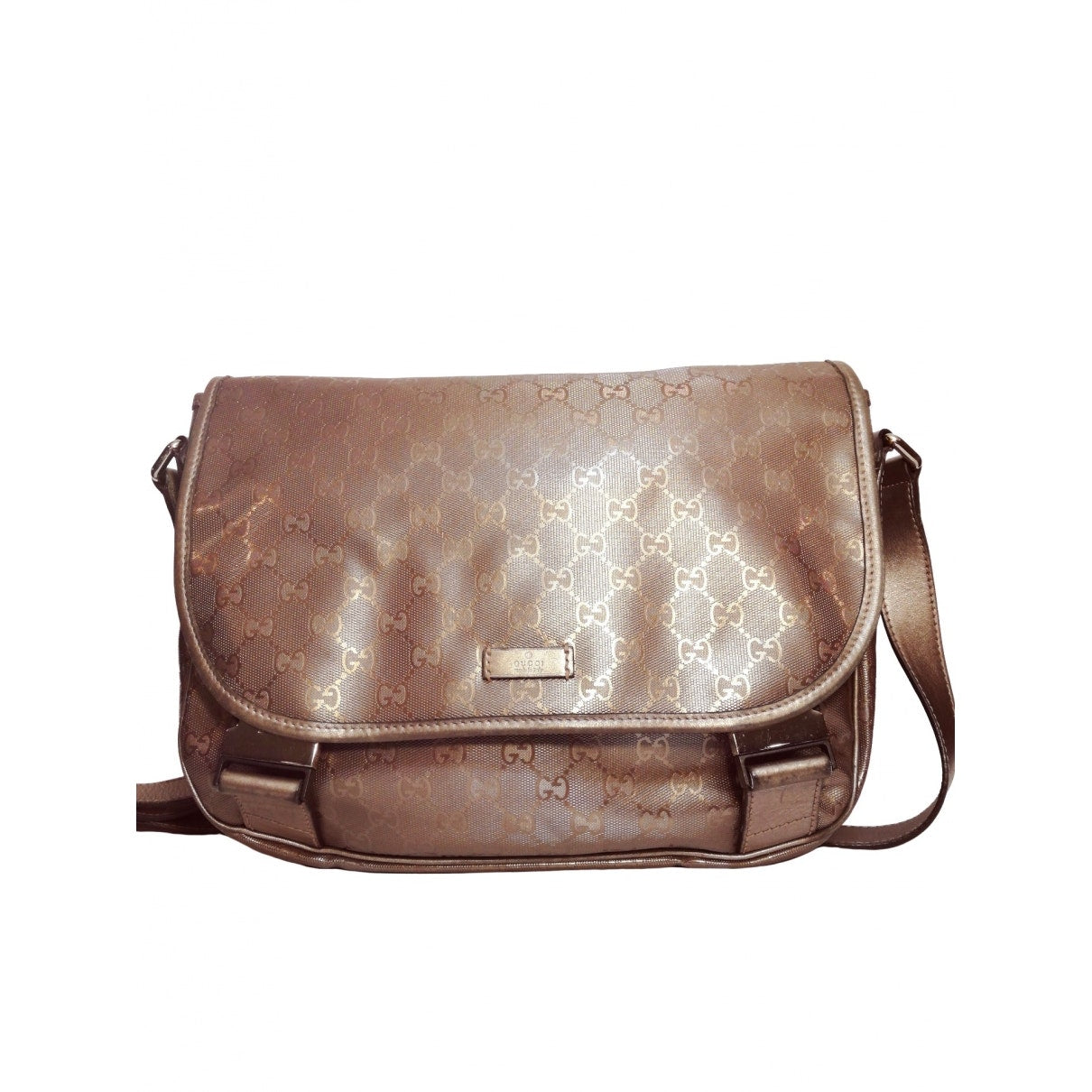 Gucci metallic cloth handbag