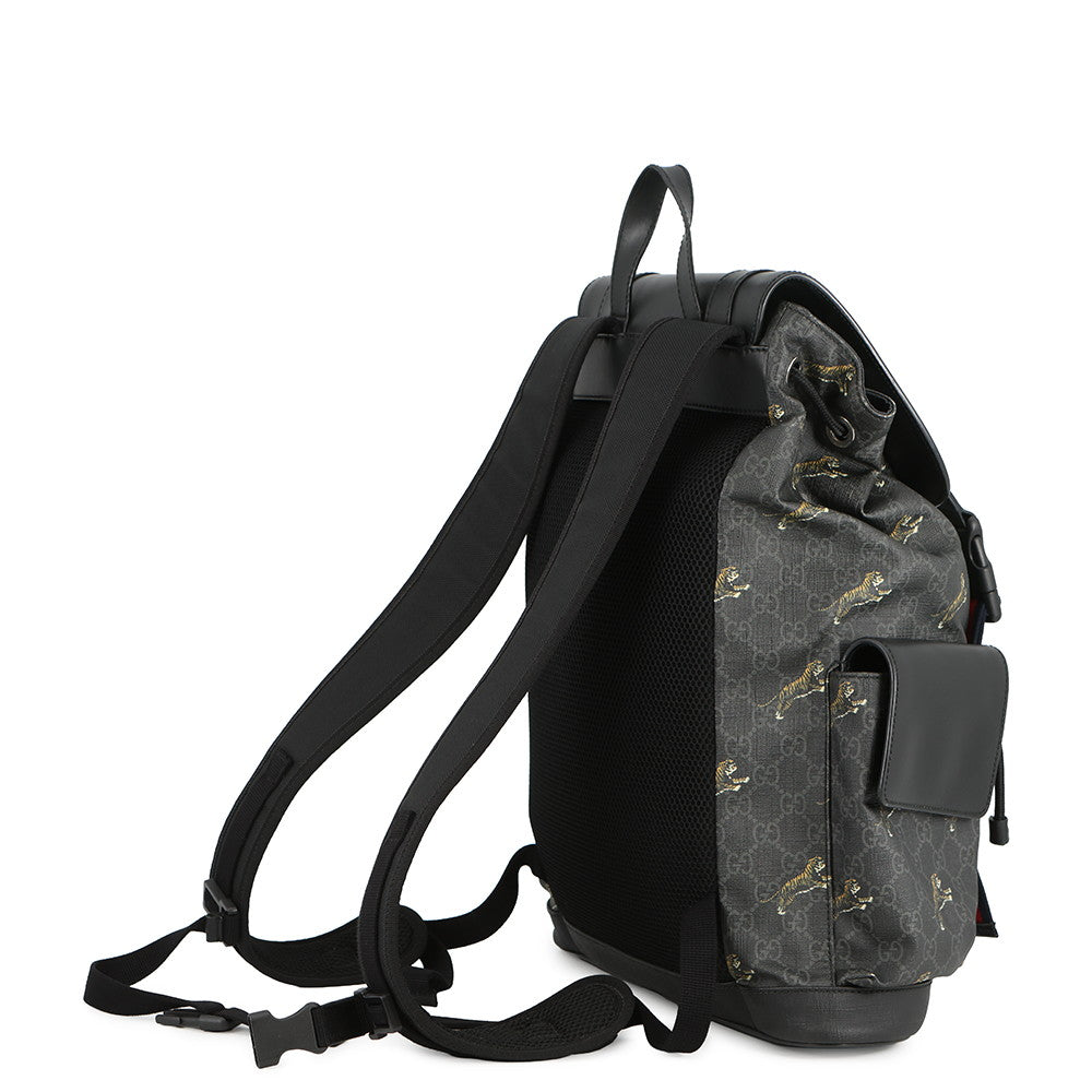 GUCCI GG Supreme Backpack Black495563 GG Supreme Leather