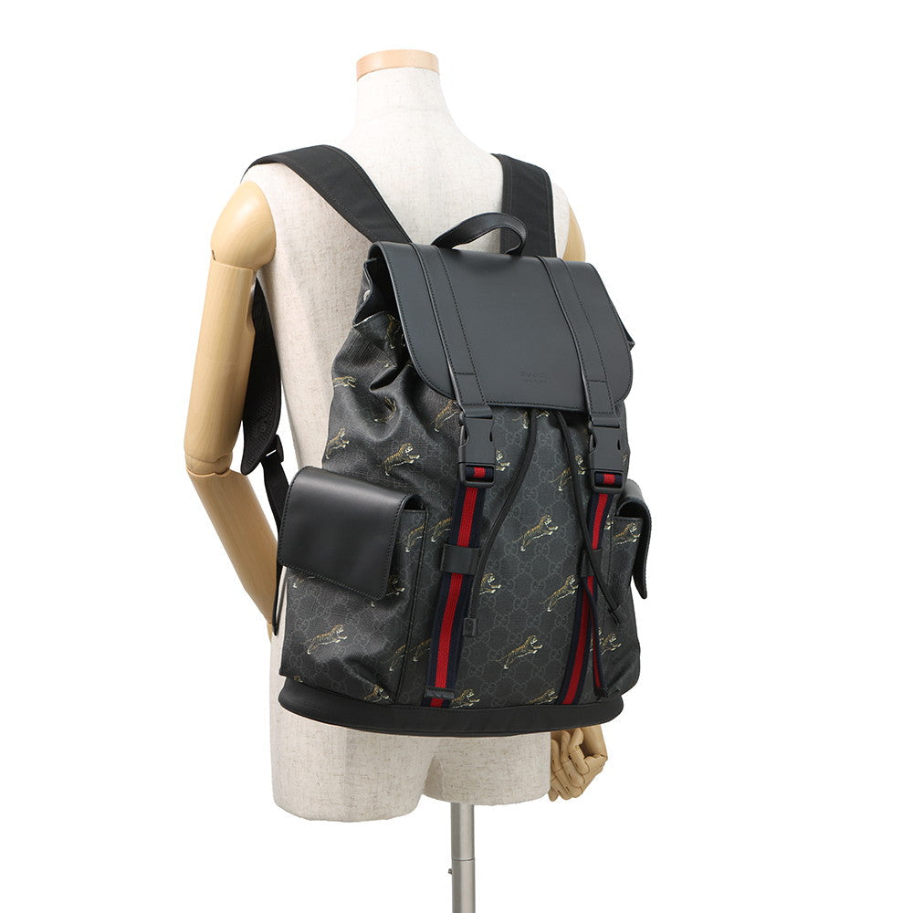 GUCCI GG Supreme Backpack Black495563 GG Supreme Leather
