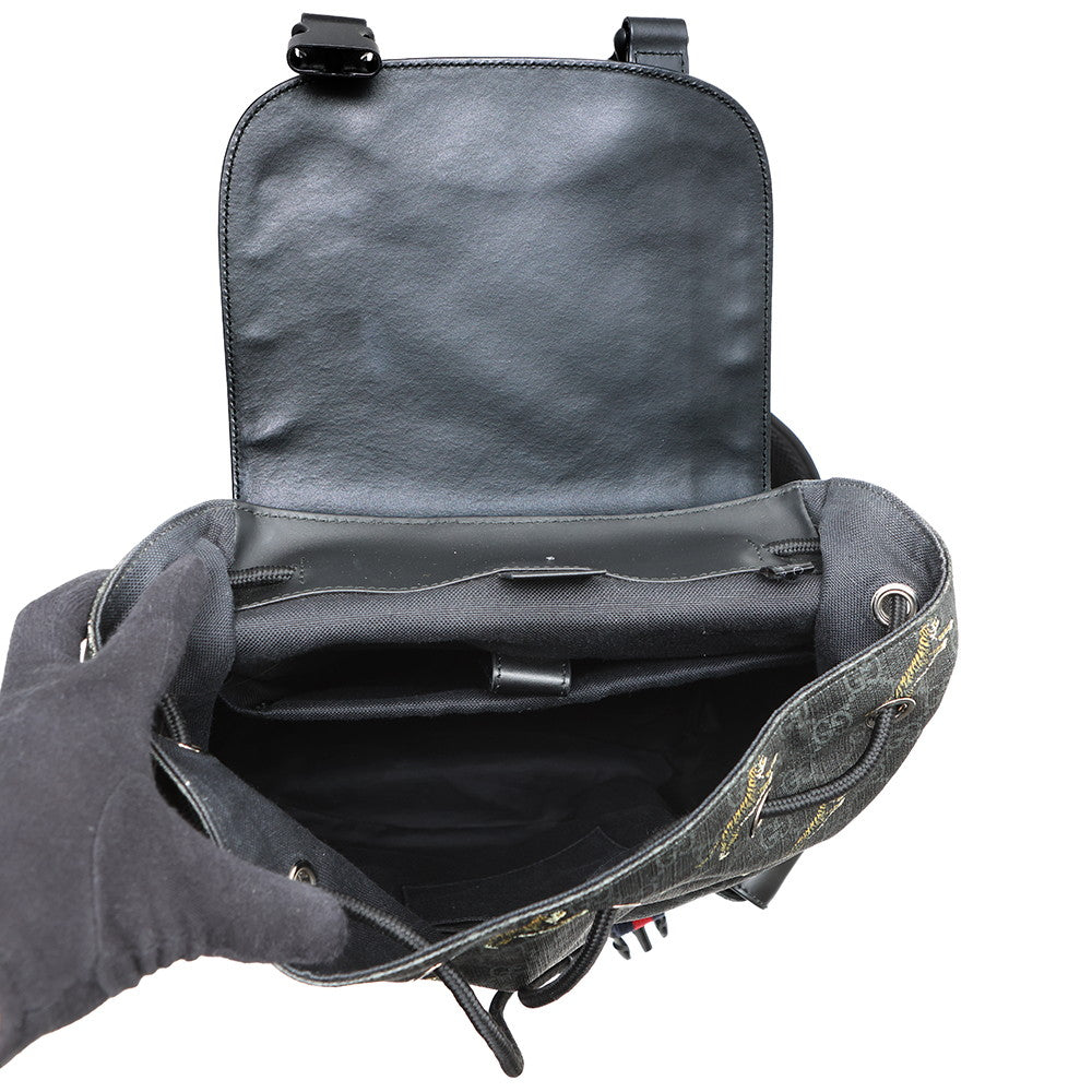 GUCCI GG Supreme Backpack Black495563 GG Supreme Leather