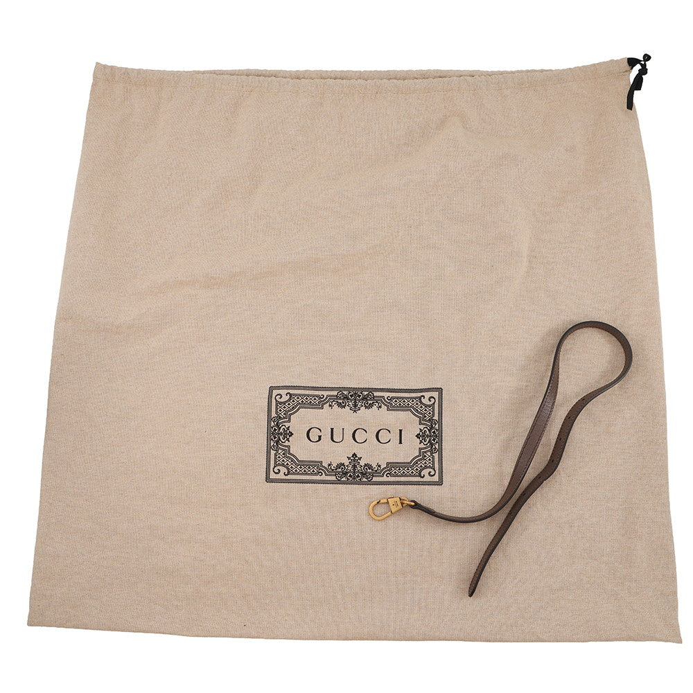 GUCCI Interlocking G Tote Bag Red/Brown/Multicolor644994 Tweed Leather