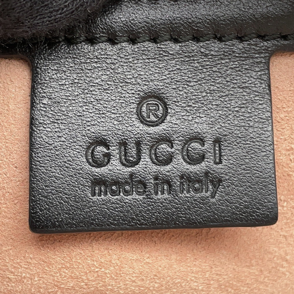 GUCCI GG Marmont 2way Handbag Black498100 Leather