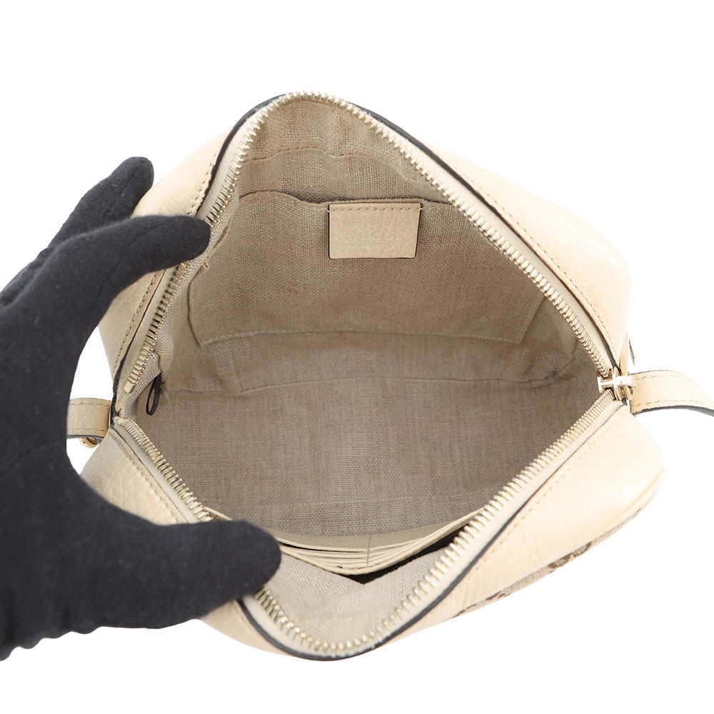 GUCCI GG Canvas Shoulder Bag Ivory449413 GG Canvas Leather