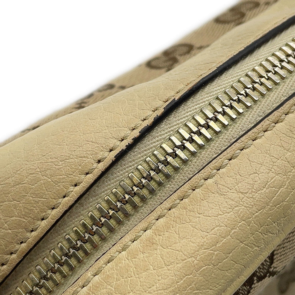 GUCCI GG Canvas Shoulder Bag Ivory449413 GG Canvas Leather