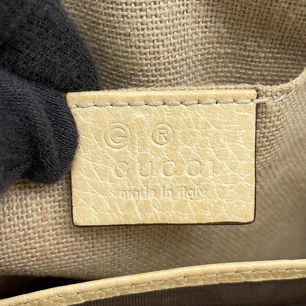 GUCCI GG Canvas Shoulder Bag Ivory449413 GG Canvas Leather