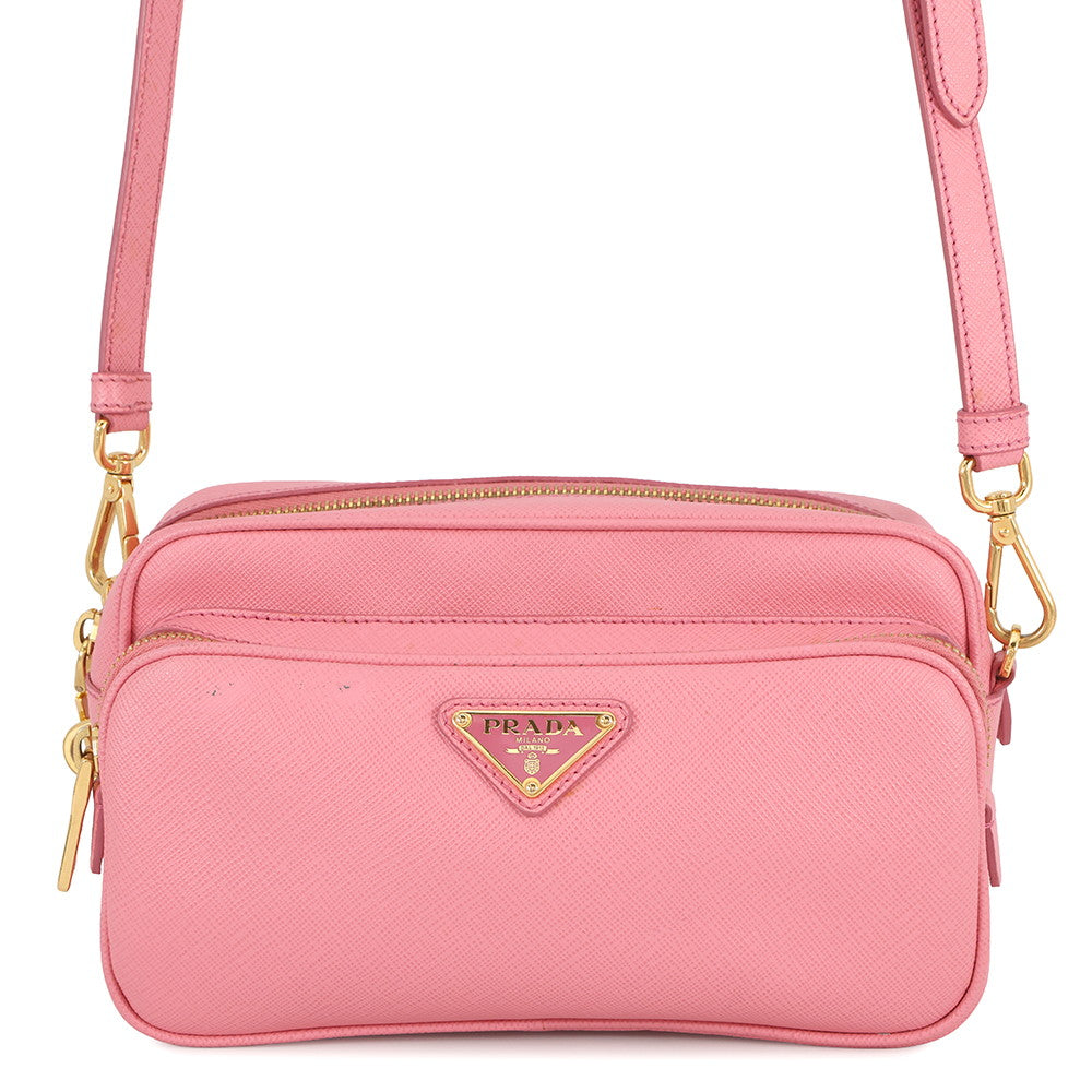 Prada Shoulder Bag Triangle PinkBT1010 LeatherLeather Saffiano Logo