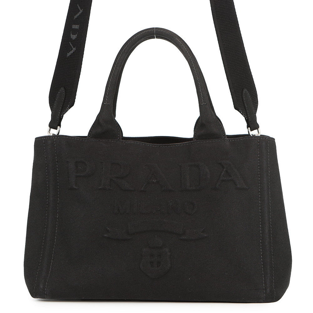 Prada Tote Bag Canapa 2way Bag Black1BG439 Canvas