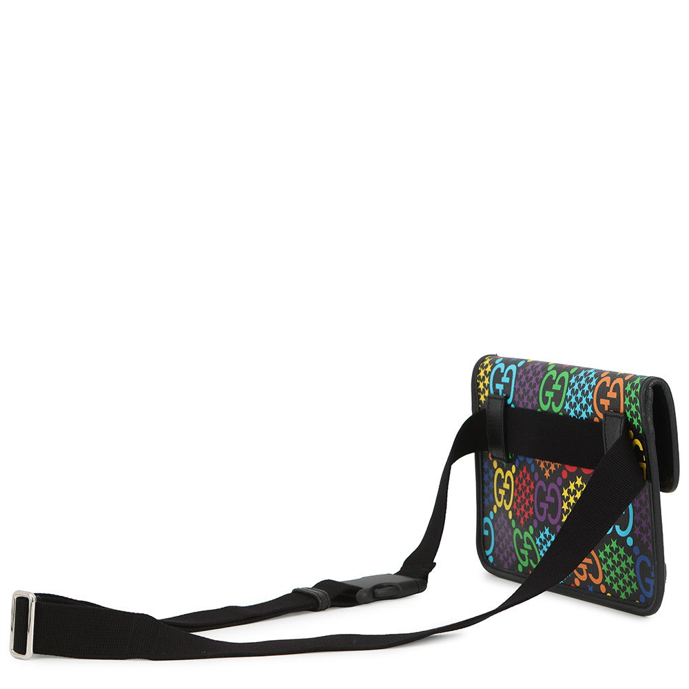 GUCCI GG Psychedelic Crossbody Bag Black/Multicolor598113 PVC
