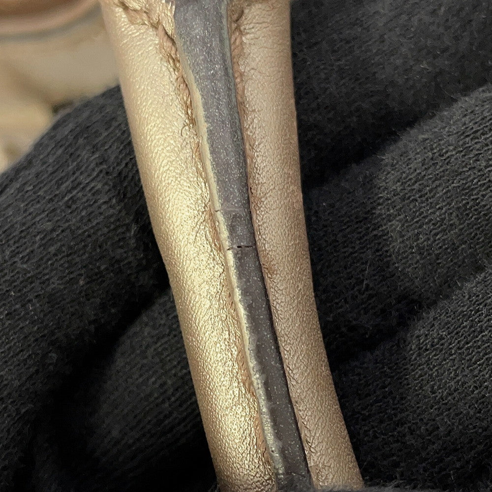 GUCCI Guccissima Sukey Handbag Gold/Beige211944 Leather