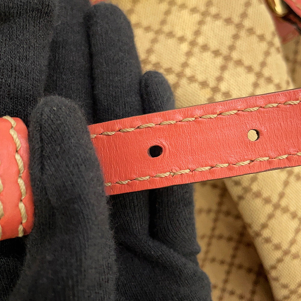 GUCCI Diamante Sukey 2wayBag Pink/Beige247902 Canvas Leather