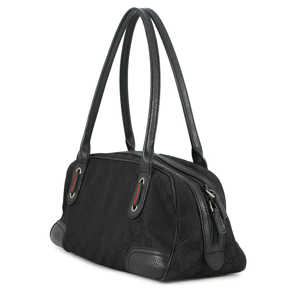 GUCCI Cherie Line Handbag Black293594 GGNylon Leather