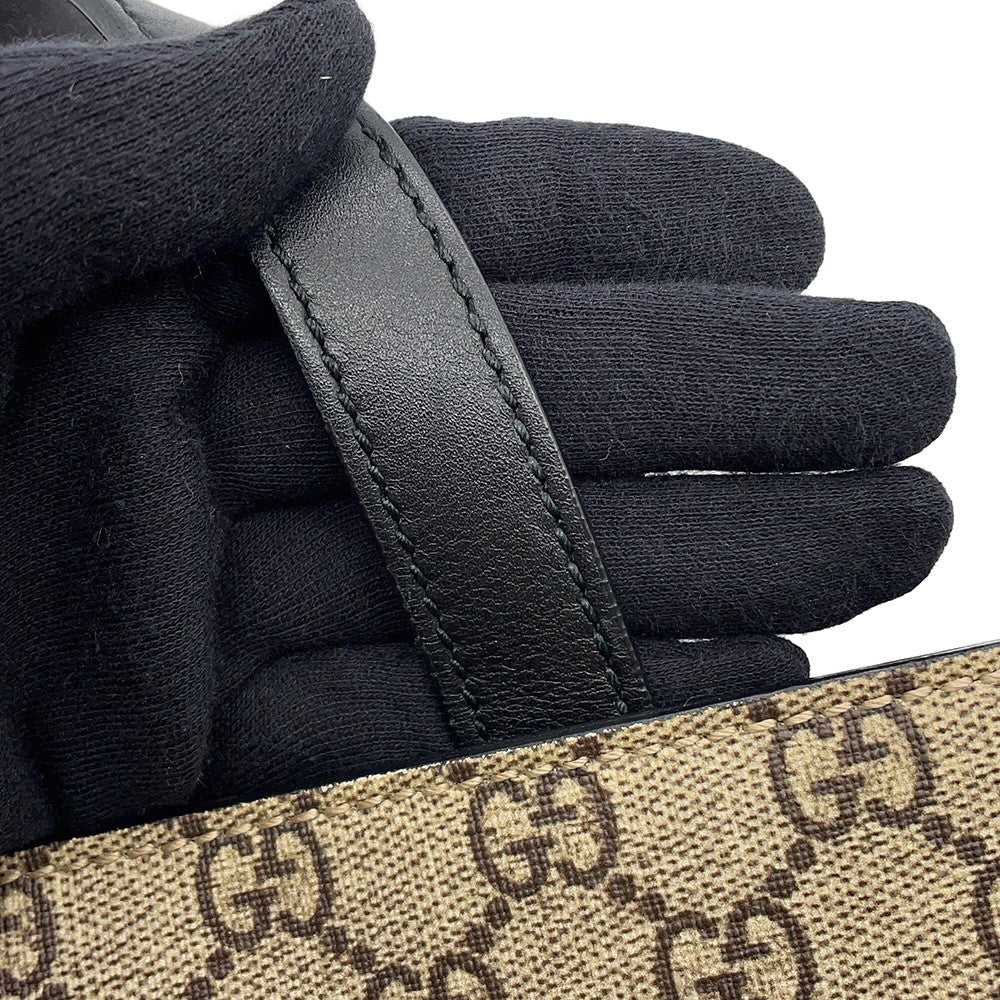 GUCCI Bee Print Tote Bag Beige/Black450950 GG Supreme Leather