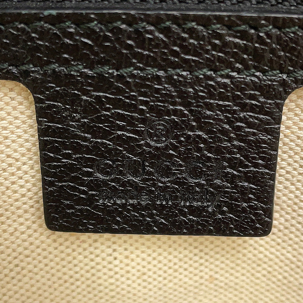 GUCCI Cherie Line Snake Travel Bag Black/Beige459291 Canvas Leather