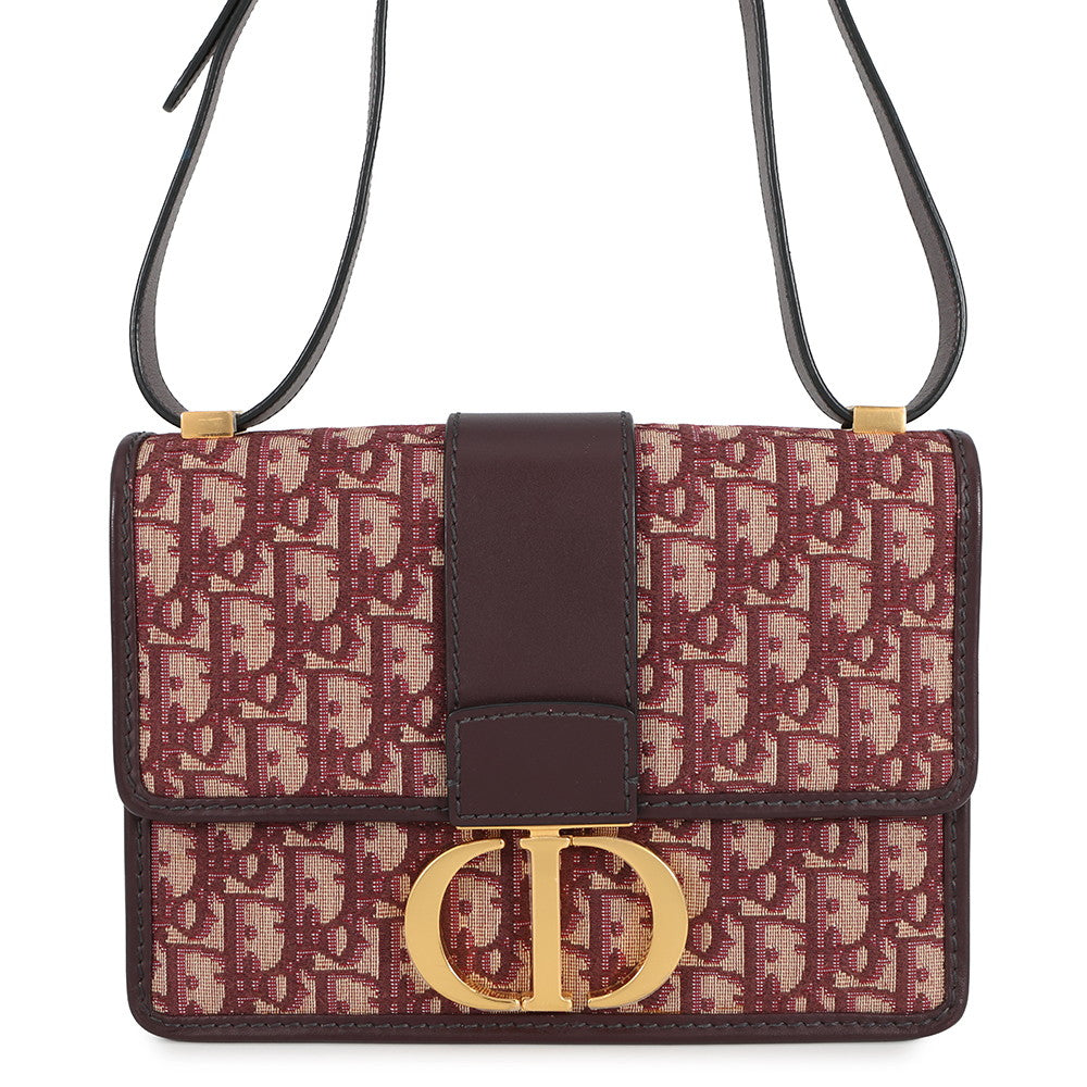 Dior Shoulder Bag Oblique Montaigne BordeauxM9203UTZQ Leather Canvas