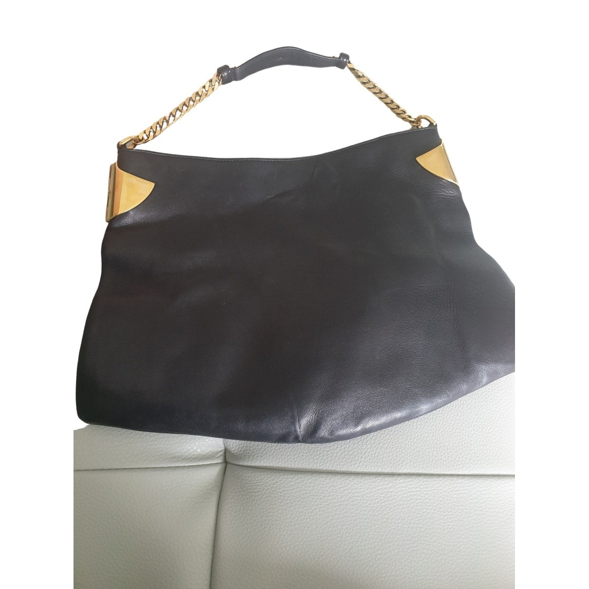 Gucci black leather handbag