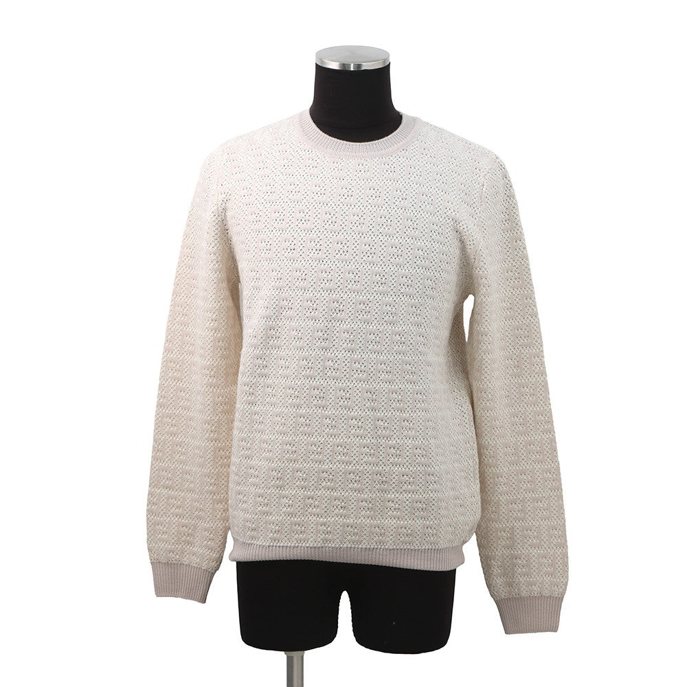 Fendi FF design pullover knit %Cotton39% Cashmere7% Pink Handbag