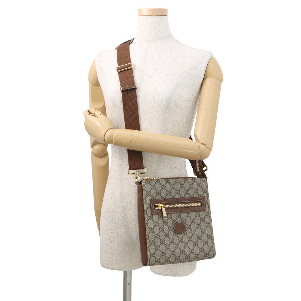 GUCCI GG Supreme messenger bag Brown/Beige681021 GG Supreme Leather