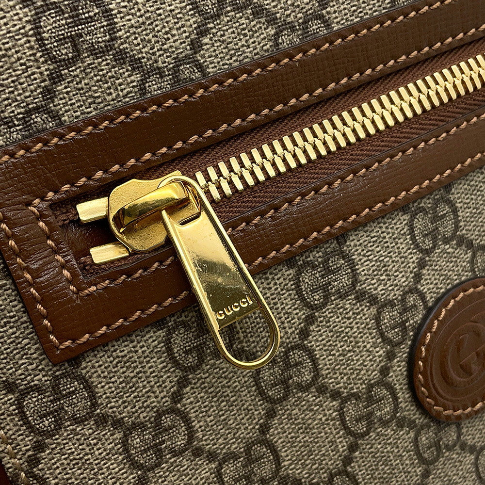 GUCCI GG Supreme messenger bag Brown/Beige681021 GG Supreme Leather