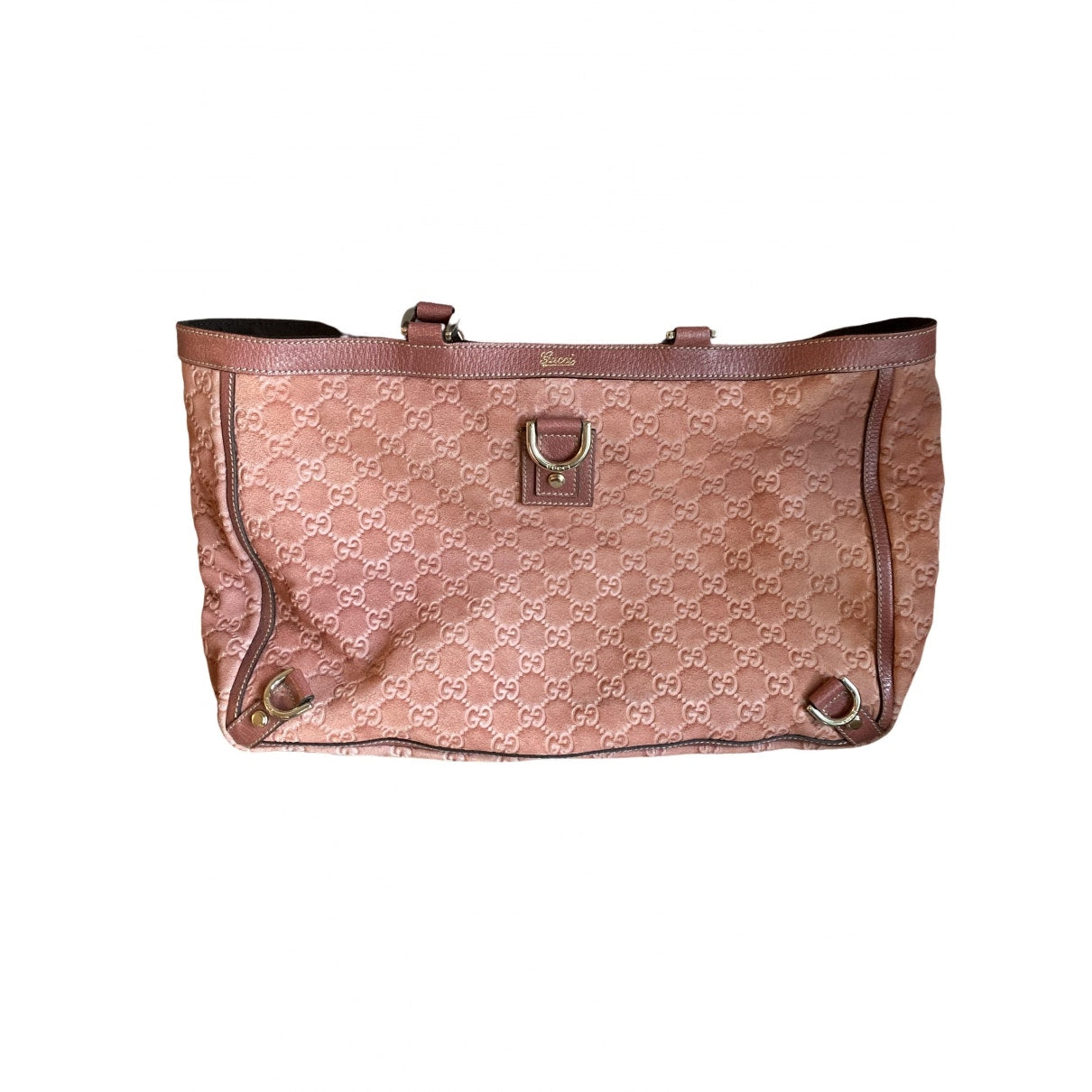 Gucci pink suede handbag
