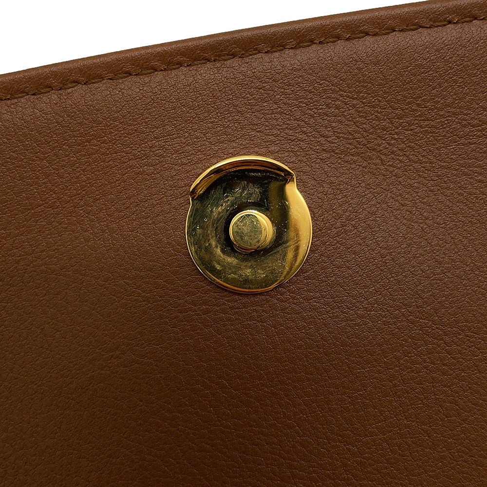 GUCCI GUCCI Blondie top handle bag Beige/Dark Brown815714 GG Canvas Leather Size Medium