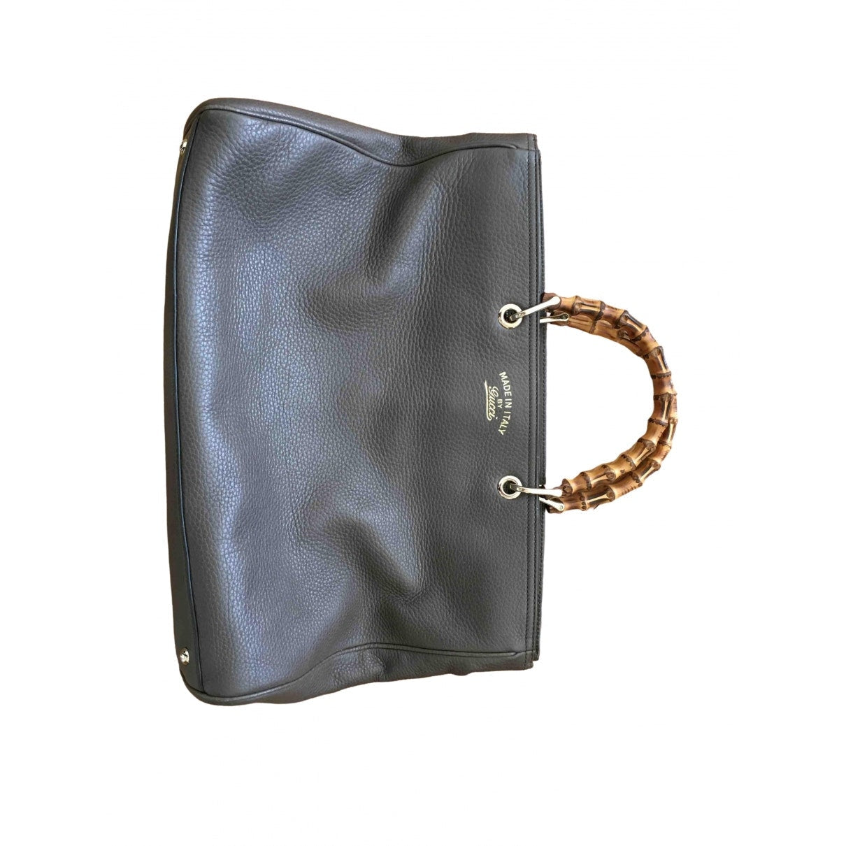 Gucci bamboo brown leather handbag