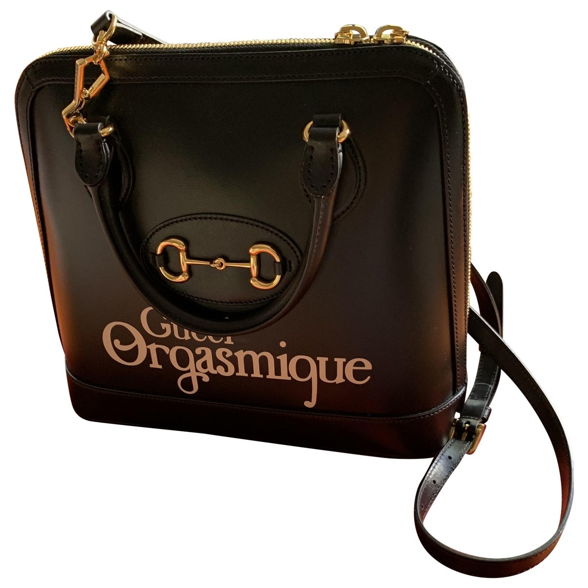 Gucci black leather handbag