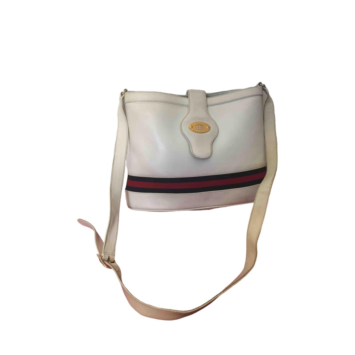 Gucci white leather handbag