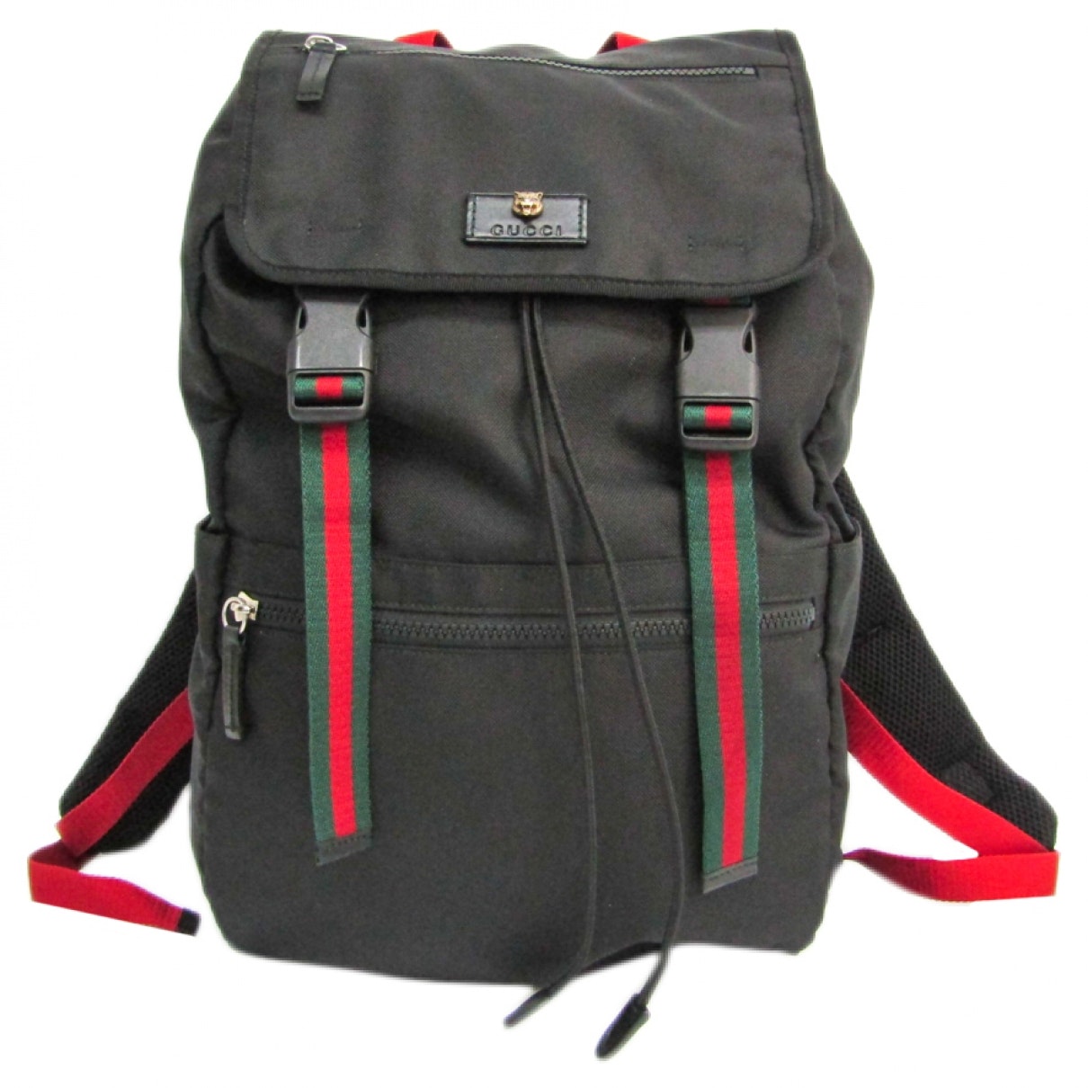 Gucci black cloth backpacks