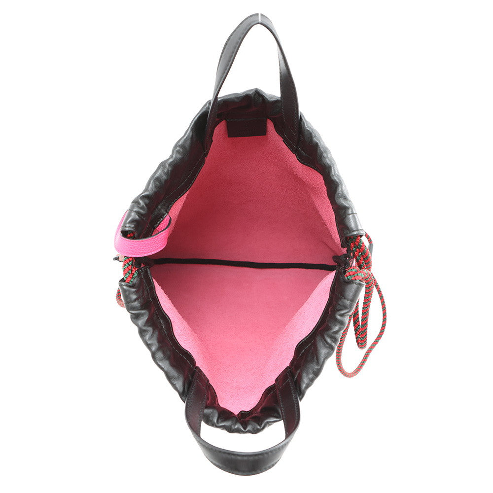 GUCCI Drawstring Backpack Pink523586 Leather