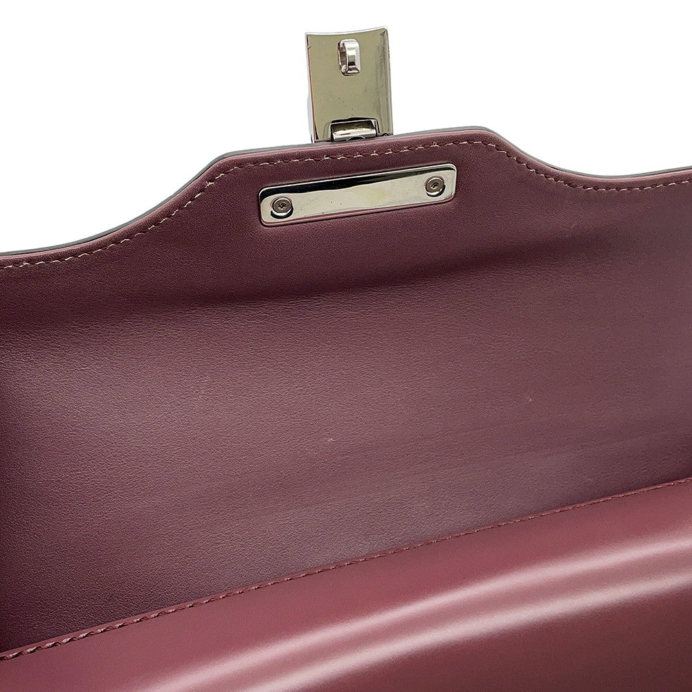 GUCCI Lady Lock Handbag Purple331828 Leather