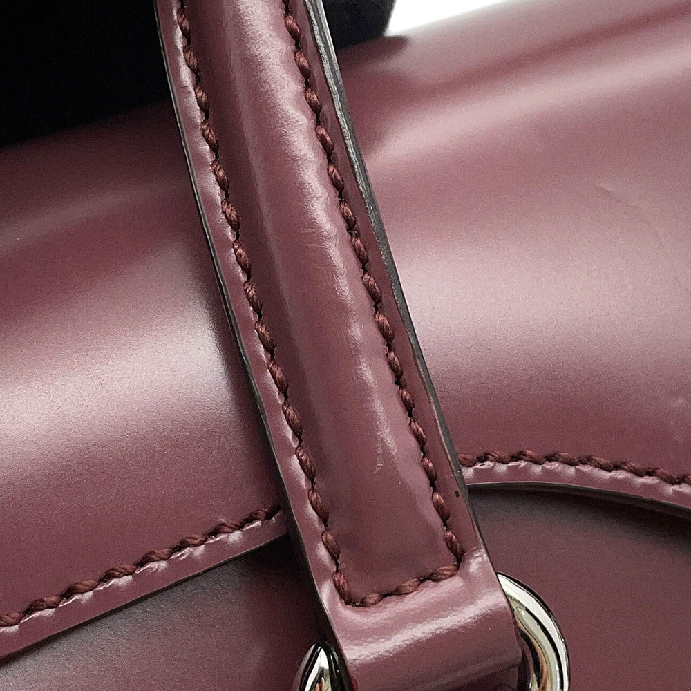 GUCCI Lady Lock Handbag Purple331828 Leather
