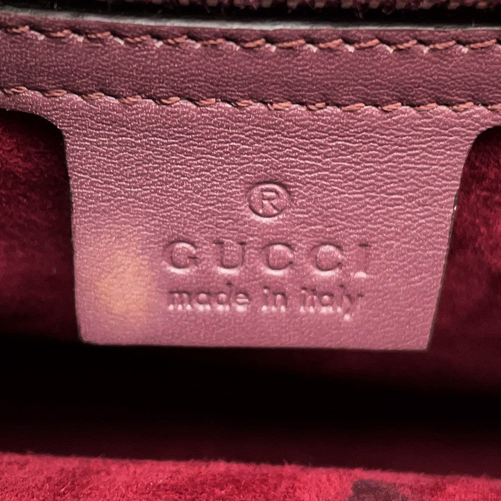 GUCCI Lady Lock Handbag Purple331828 Leather