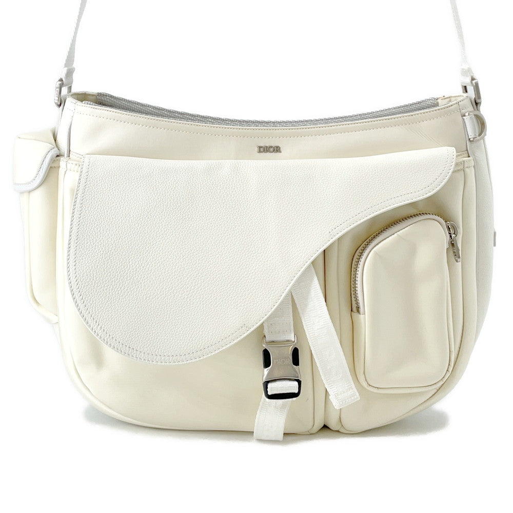 Dior Shoulder Bag Saddle Messenger Bag Sacai Collaboration Ivory1ADHO029USG Leather Nylon