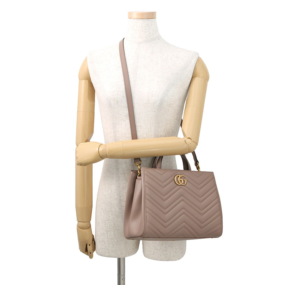 GUCCI GG Marmont 2WAY Handbag Jasmin Flower448054 Leather