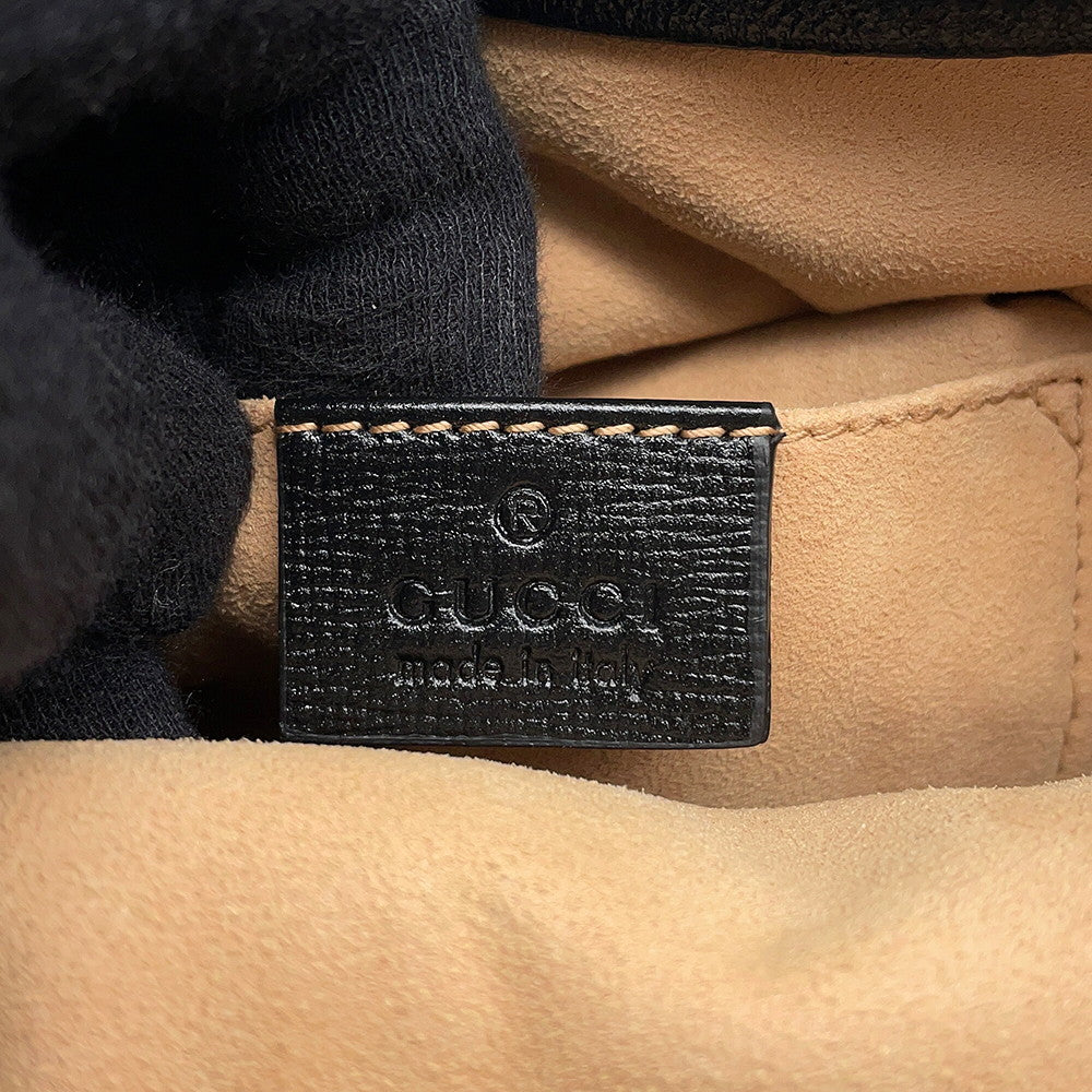 GUCCI Horsebit 1955 bucket bag Black602118 Leather