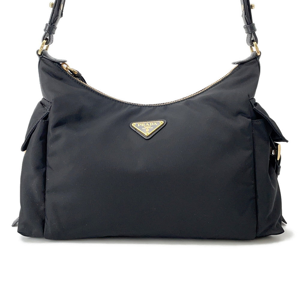Prada Shoulder Bag Re- Explorer Black1BC264 Leather Nylon