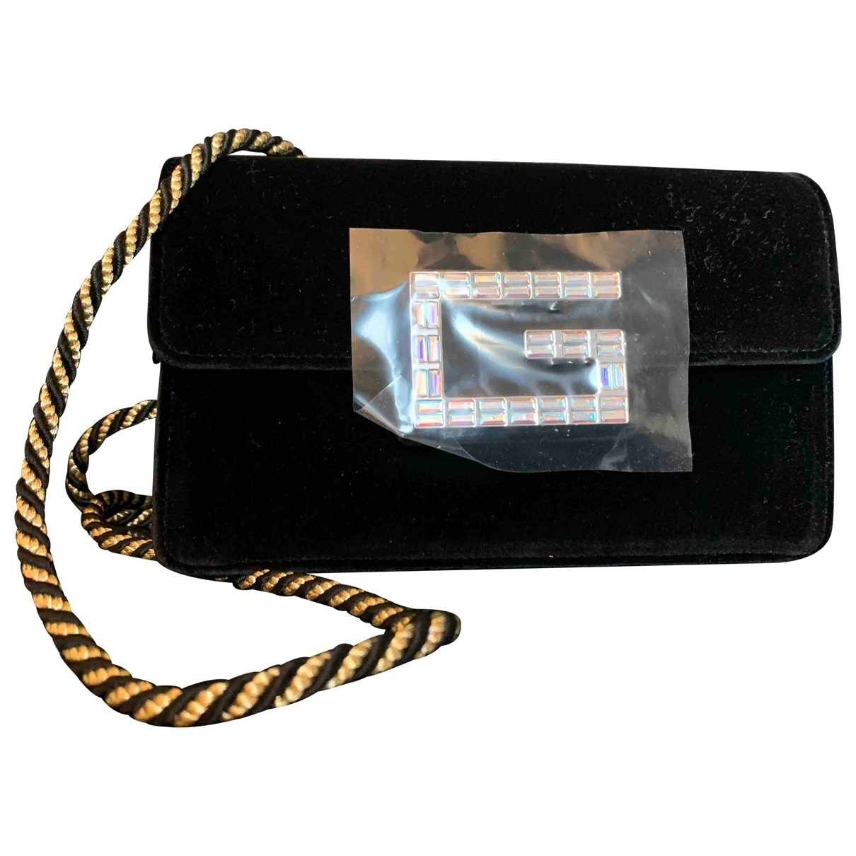 Gucci broadway black velvet handbag