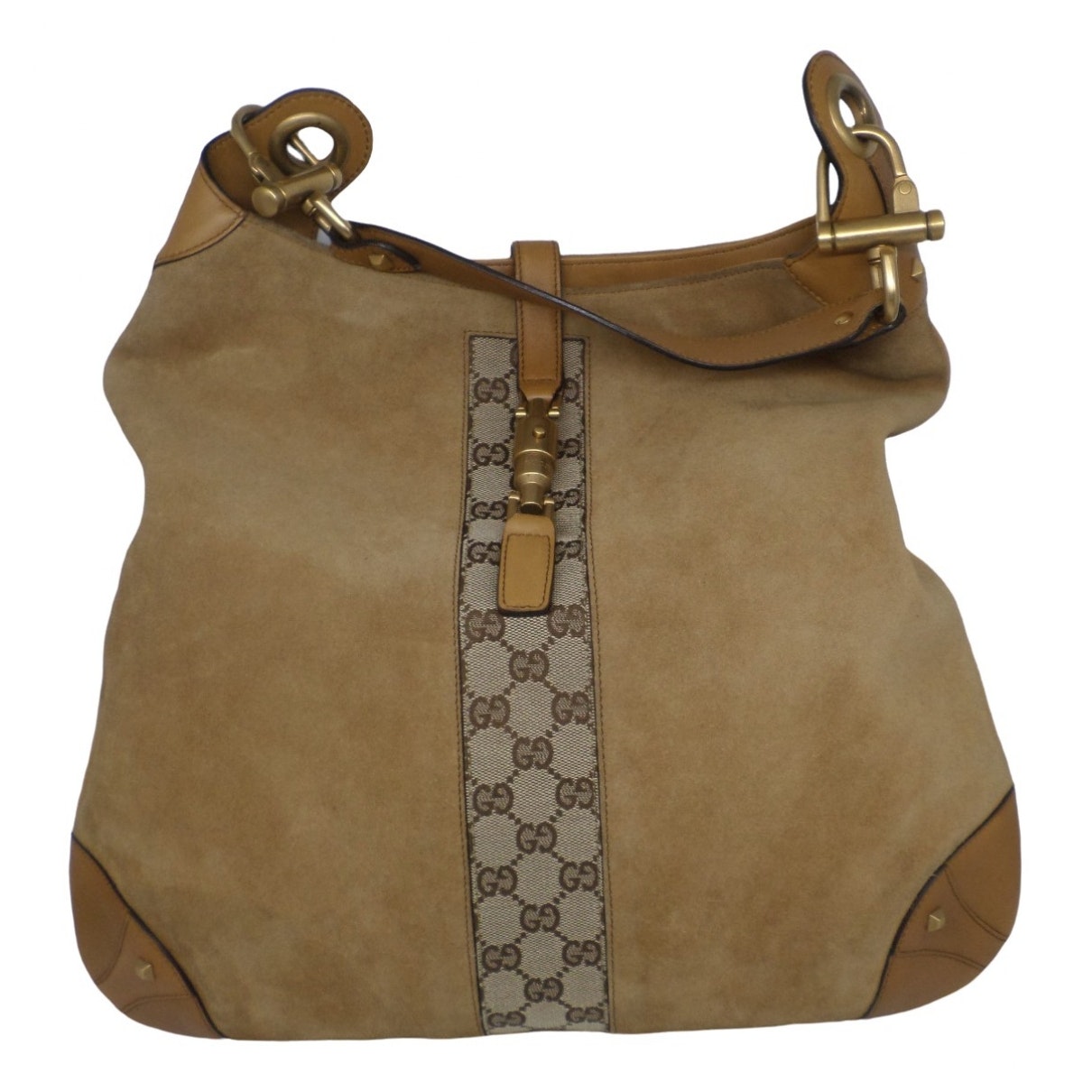 Gucci hobo brown suede handbag