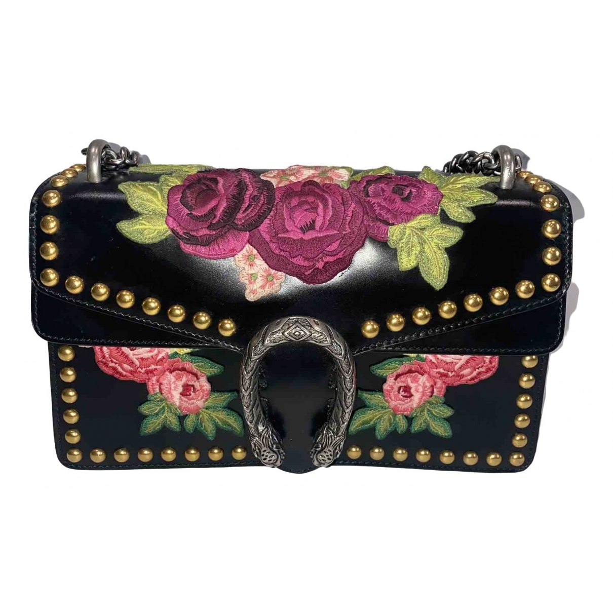 Gucci dionysus black leather handbag