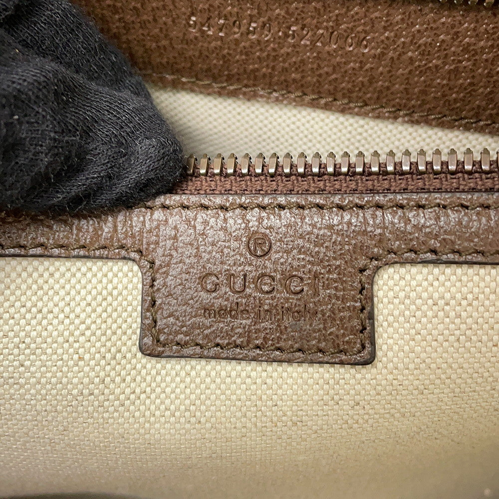 GUCCI Savoy GG Supreme Travel Bag Beige/Brown547959 GG Supreme Leather