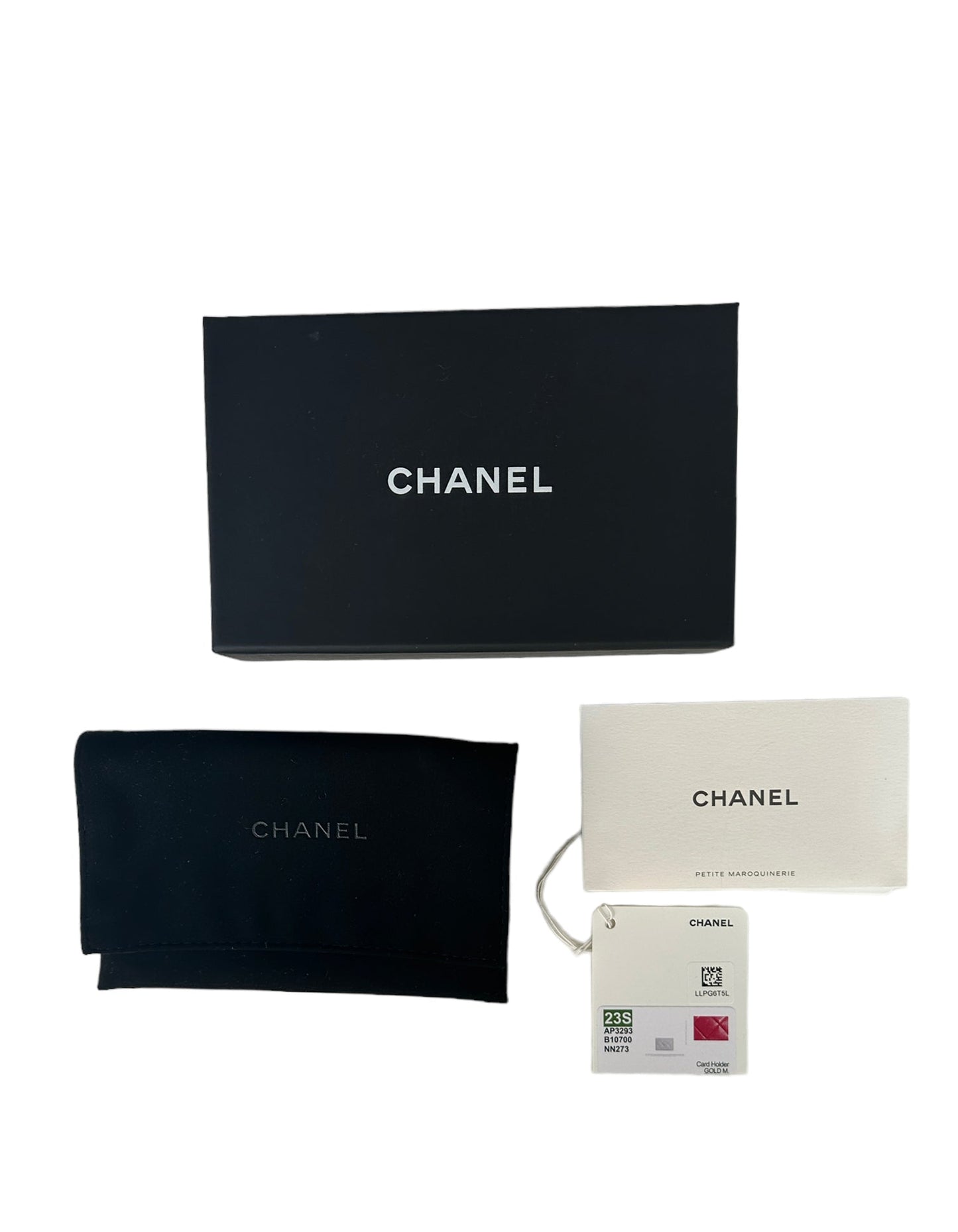 Chanel New 2023 Red Lambskin Quilted Resin CC Heart Card Holder Handbag