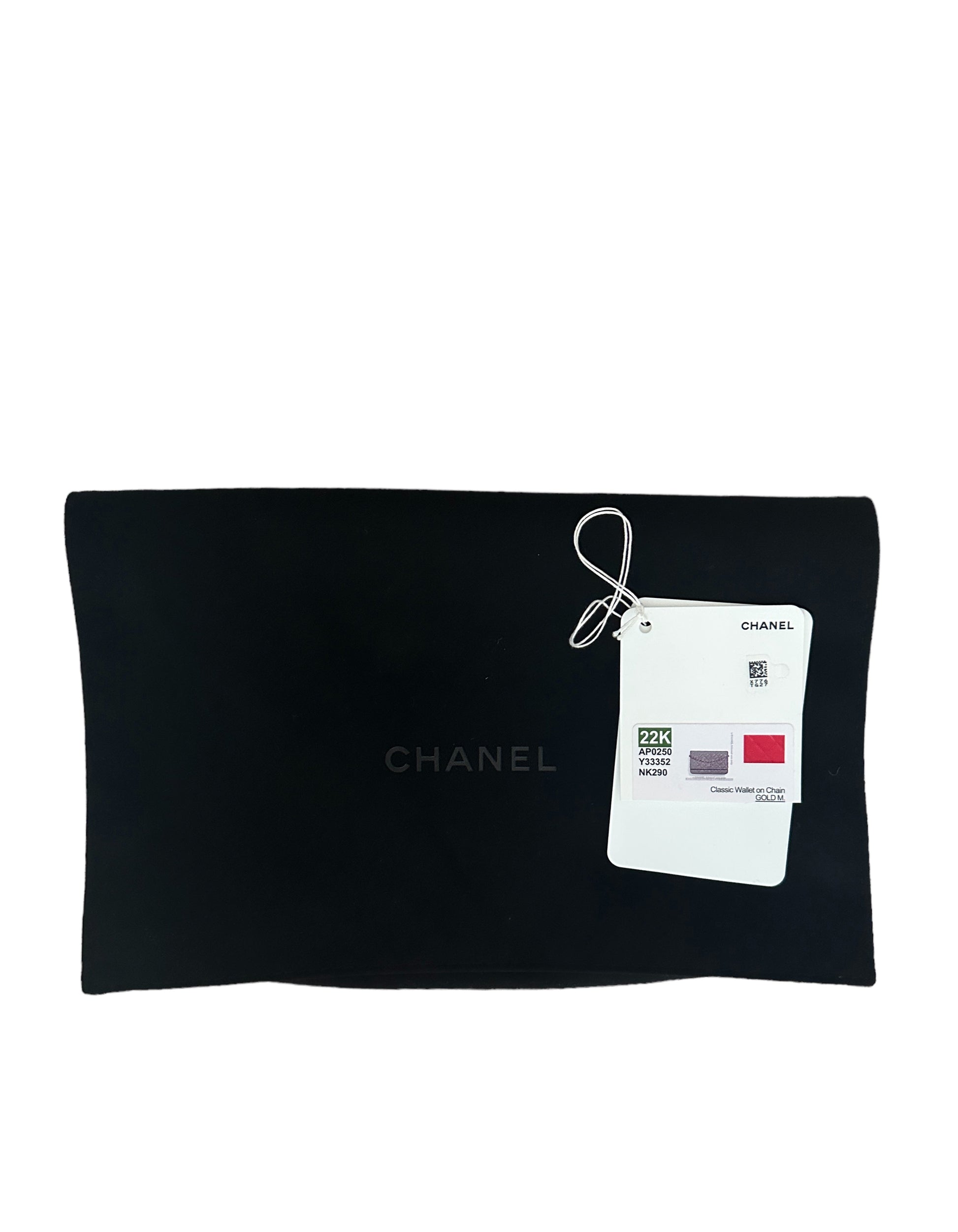 Chanel 2022 New Red Quilted Caviar Leather Wallet on Chain WOC Crossbody Bag